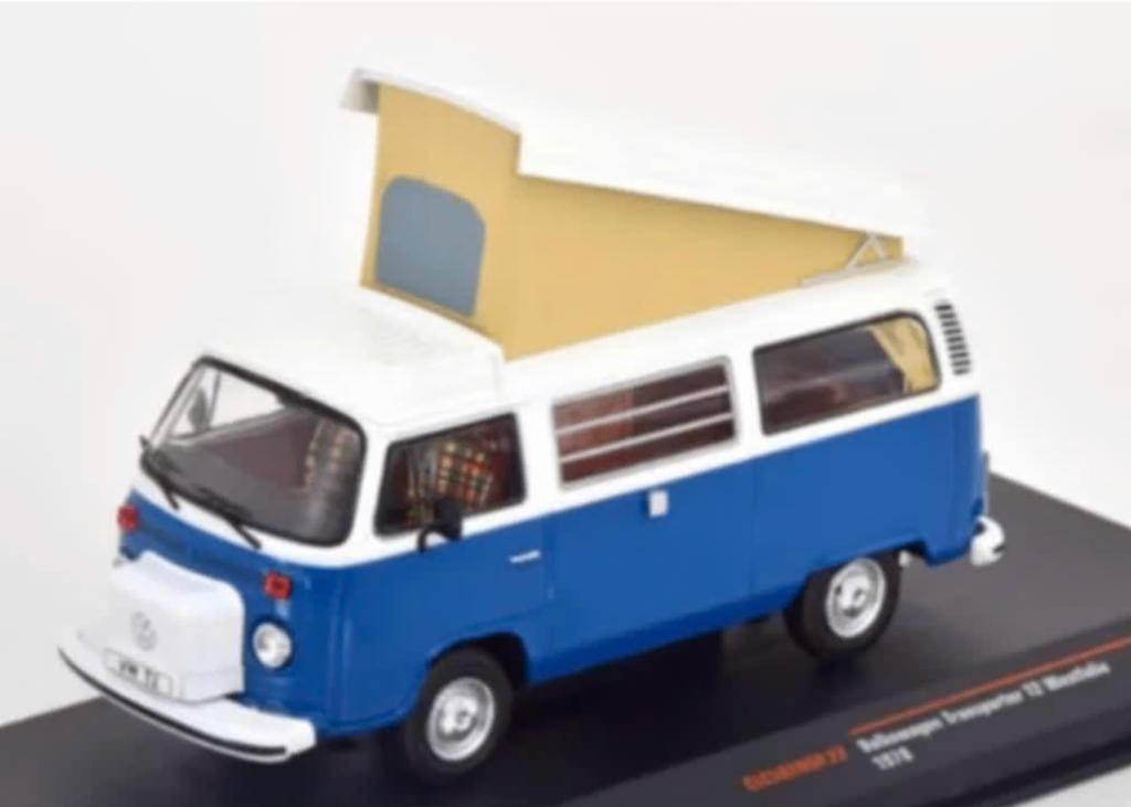 VOLKSWAGEN T2 Westfalia 1978 Blauw 1/43 IXO ref. CLC502N22, Hobby en Vrije tijd, Modelauto's | 1:43, Verzenden, Nieuw, Auto, Overige merken