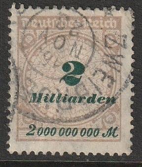Rijk 1923 326a Cijfer 2 miljard, Gest, Postzegels en Munten, Ophalen of Verzenden, Overige periodes, Gestempeld