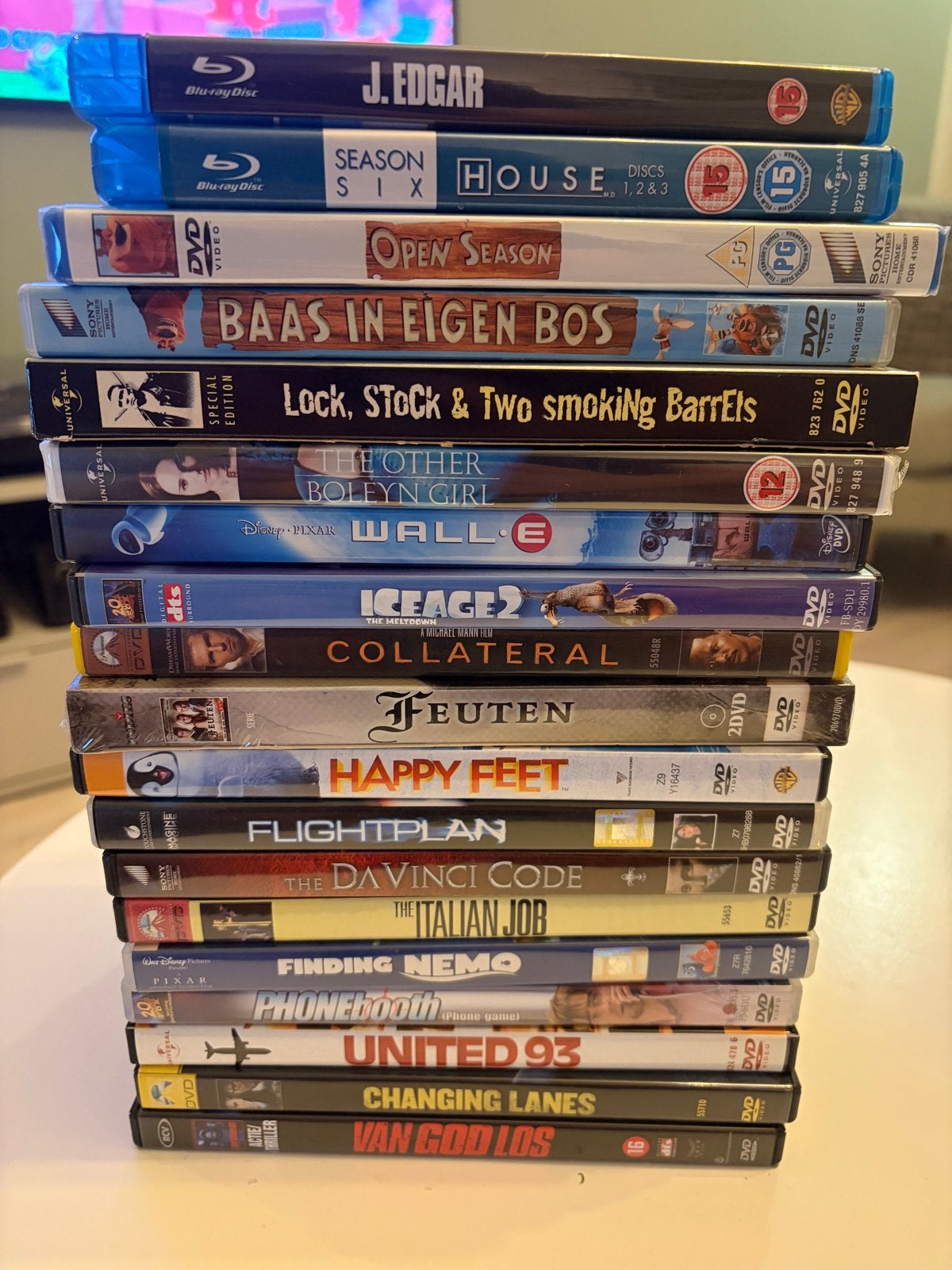 Collectie DVD's en 2 blurays: 19 films en series, Vanaf 16 jaar, Nederlands, Ophalen of Verzenden, Gebruikt