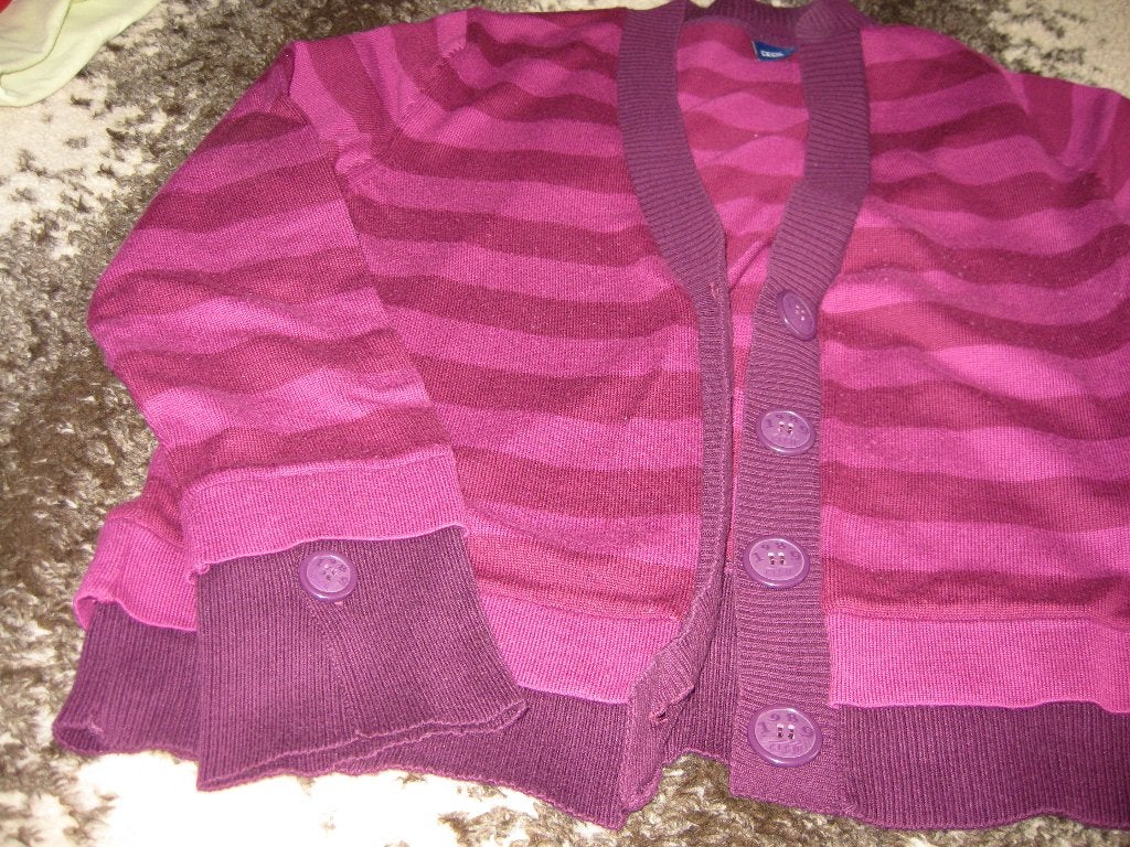 Vest, horizontale strepen, paarse tinten, merk: Cecil., Verzenden, Paars, Maat 46/48 (XL) of groter, Gedragen