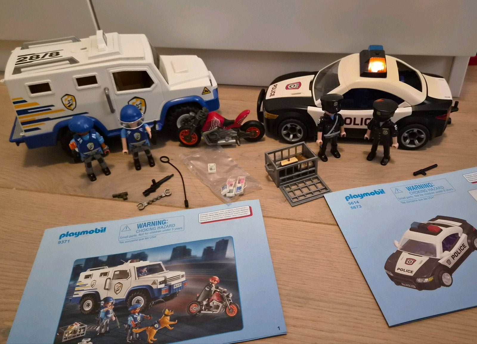 Playmobil Politie Set: Geldtransport en Politieauto, Complete set, Voertuig, Ophalen of Verzenden, Zo goed als nieuw
