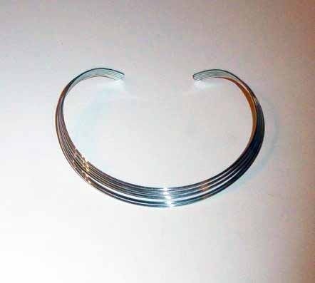 Ketting 925 zilver spang choker, Verzenden, Nieuw, Zilver, Zilver