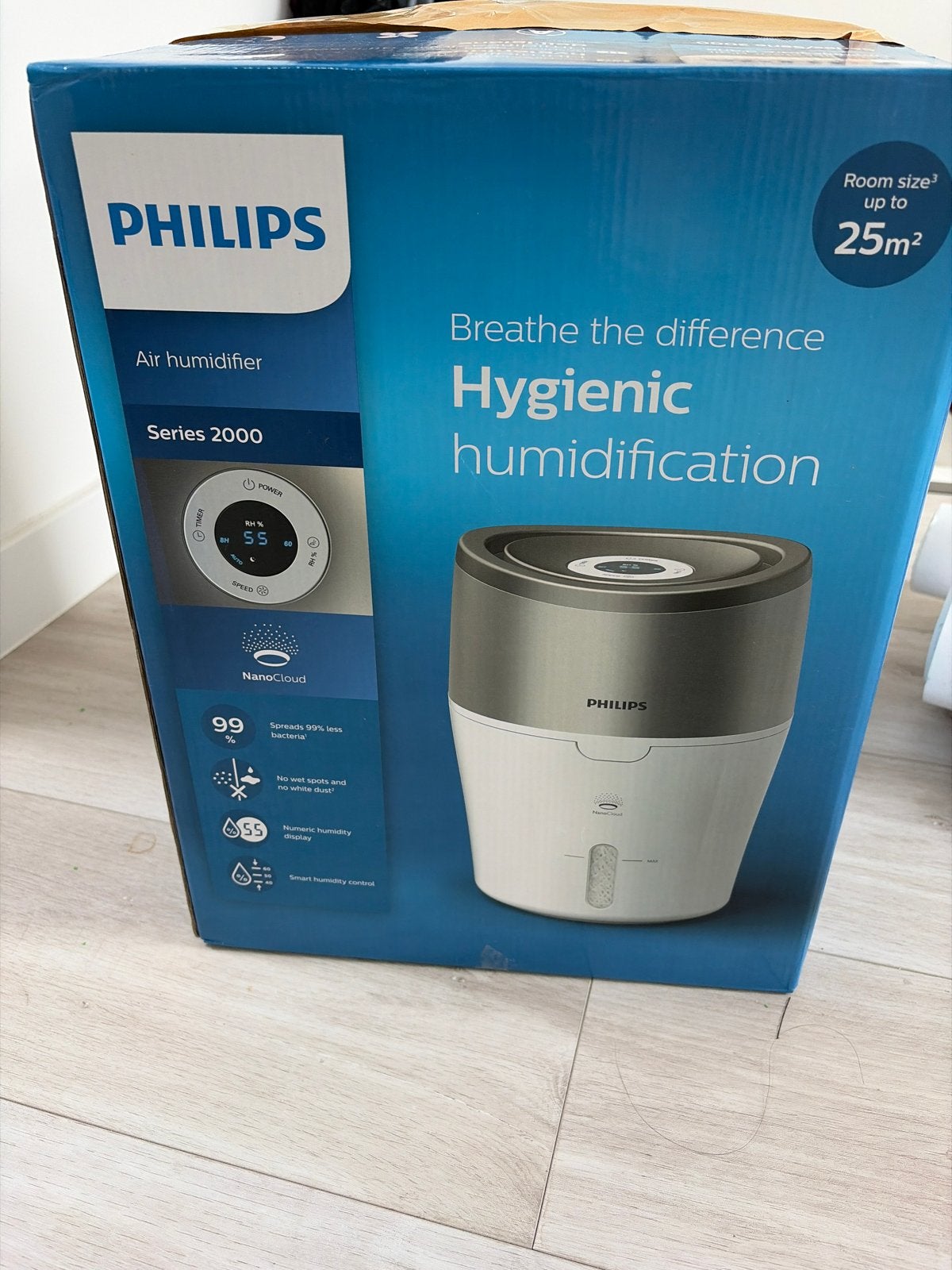 Philips Luchtbevochtiger Serie 2000 - Hygiënische Bevochtigi, Ophalen of Verzenden, Nieuw, Luchtbevochtiger