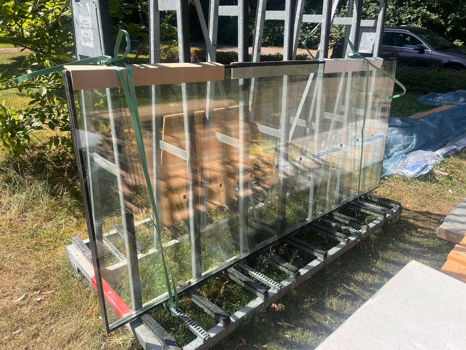 Grote tripple glasplaat - 2242 x 972 mm, Doe-het-zelf en Verbouw, Glas en Ramen, Ophalen, 80 tot 120 cm, Nieuw, Glasplaat