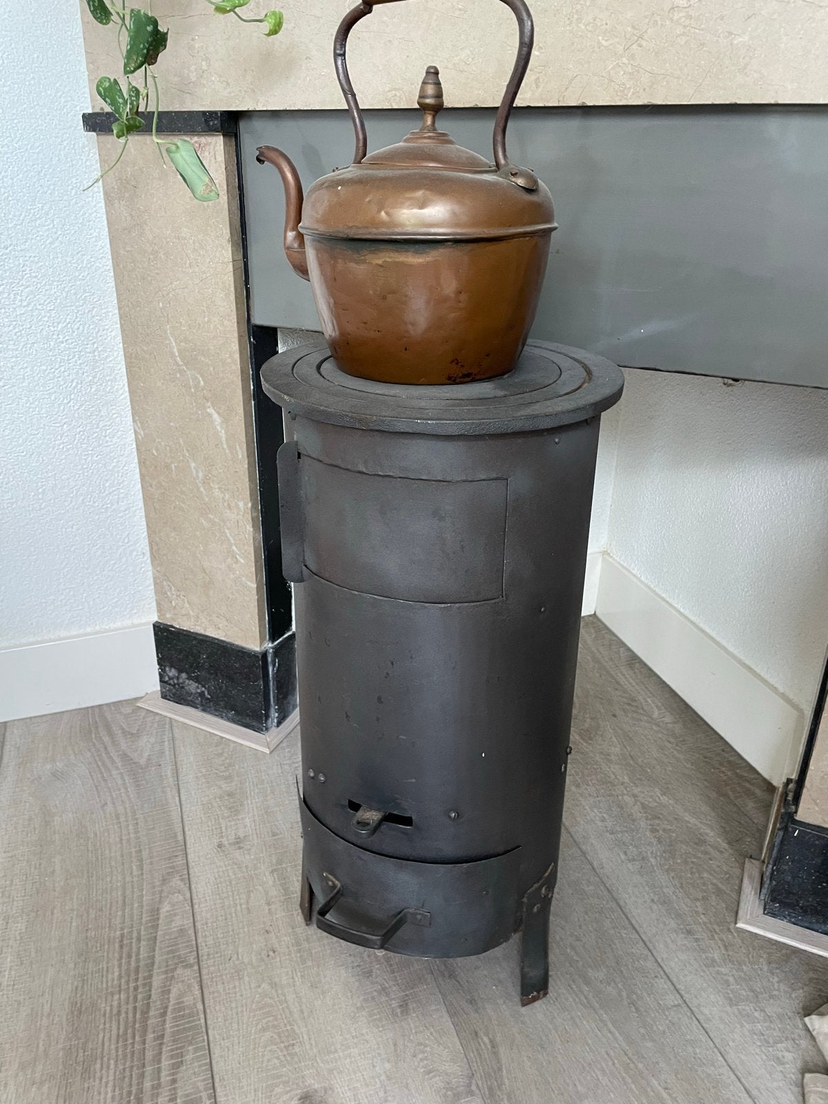 Antieke Potkachel Jaren '30 - Authentieke Warmtebron, Ophalen, Potkachel, Gebruikt, Vrijstaand