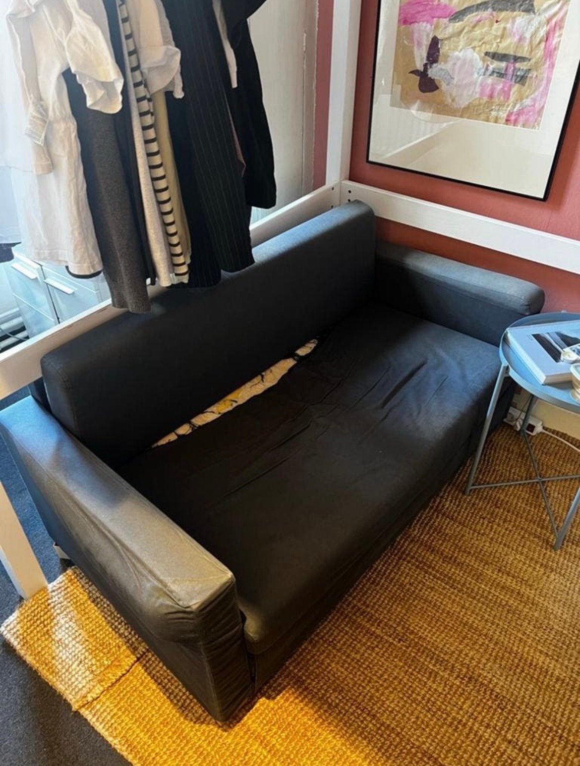 Ikea solsta slaapbank met beschadiging, Huis en Inrichting, Banken | Bankstellen, Ophalen, Gebruikt, 150 tot 200 cm, Tweepersoons