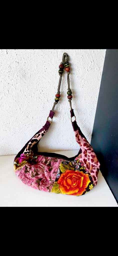 erg mooie JAREN ‘70 PATCHWORK DAMESTAS, Sieraden, Tassen en Uiterlijk, Tassen | Damestassen, Ophalen of Verzenden, Zo goed als nieuw