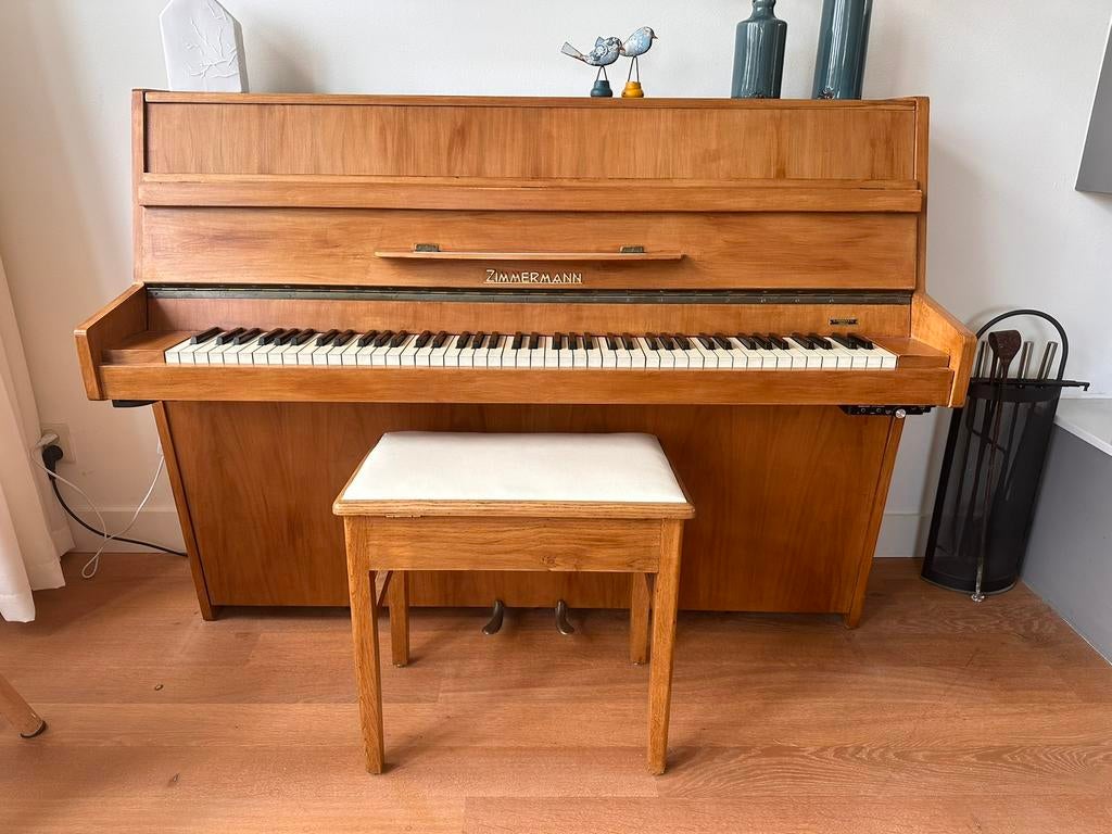 Zimmermann piano met silent system, Ophalen, Gebruikt, Bruin, Piano