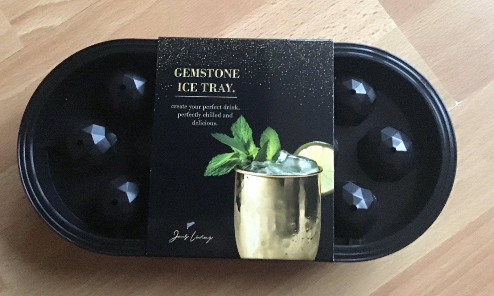 JENS Living Ice Gemstones Tray Black diamant ijsblokjesvorm, Overige typen, Kunststof, Nieuw, Ophalen of Verzenden