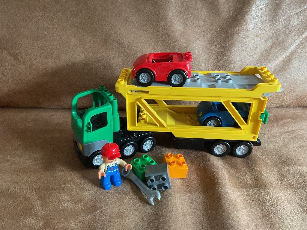 Lego duplo autotransport, Ophalen, Zo goed als nieuw, Duplo