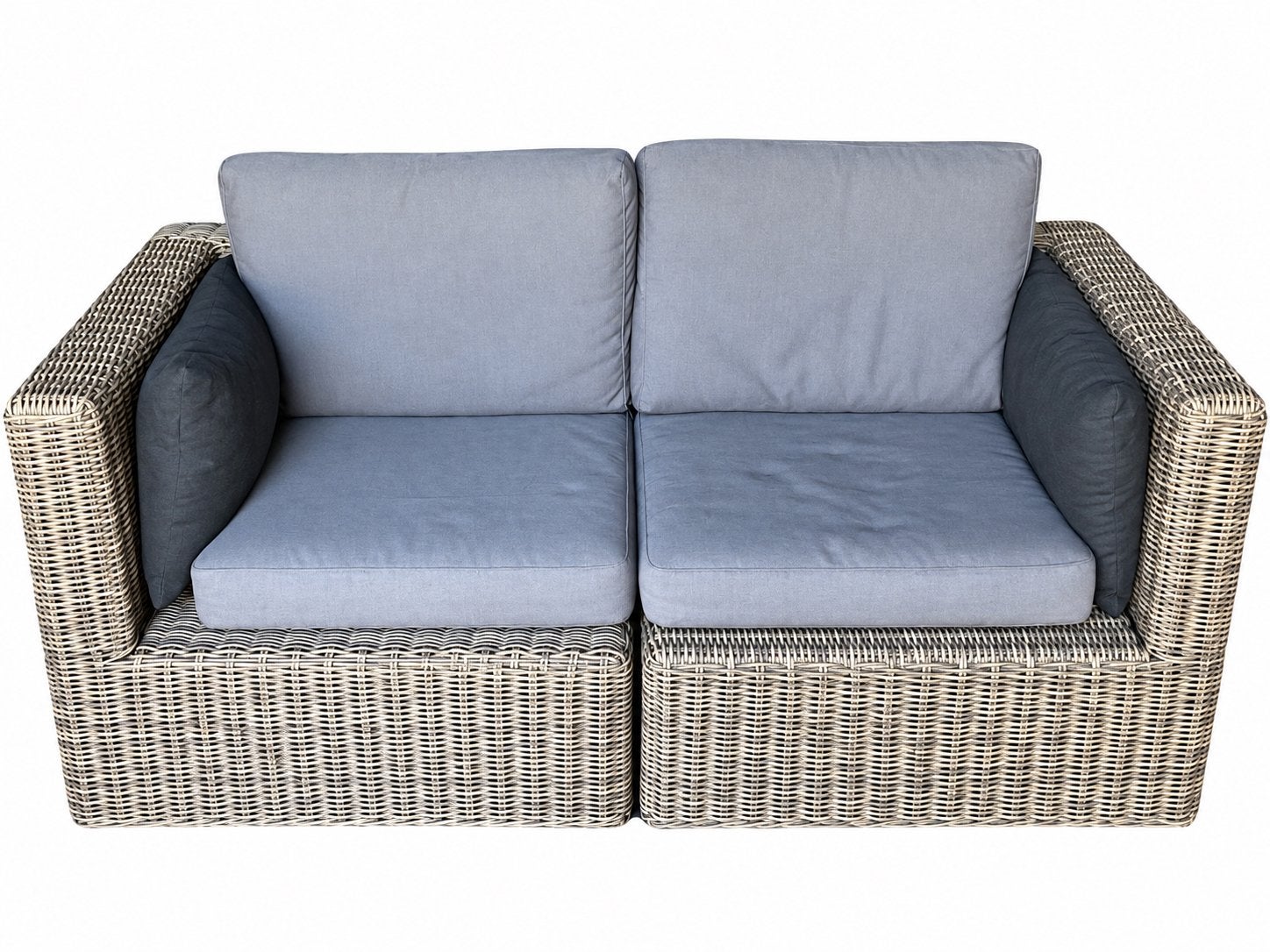 Wicker loungebank tussenstuk - zonder kussens, Tuin en Terras, Ophalen, Gebruikt, Wicker