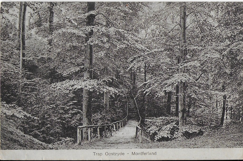 Pa1196 oude gelopen ansichtkaart montferland trap oostzijde, Ophalen of Verzenden, 1980 tot heden, Gelopen
