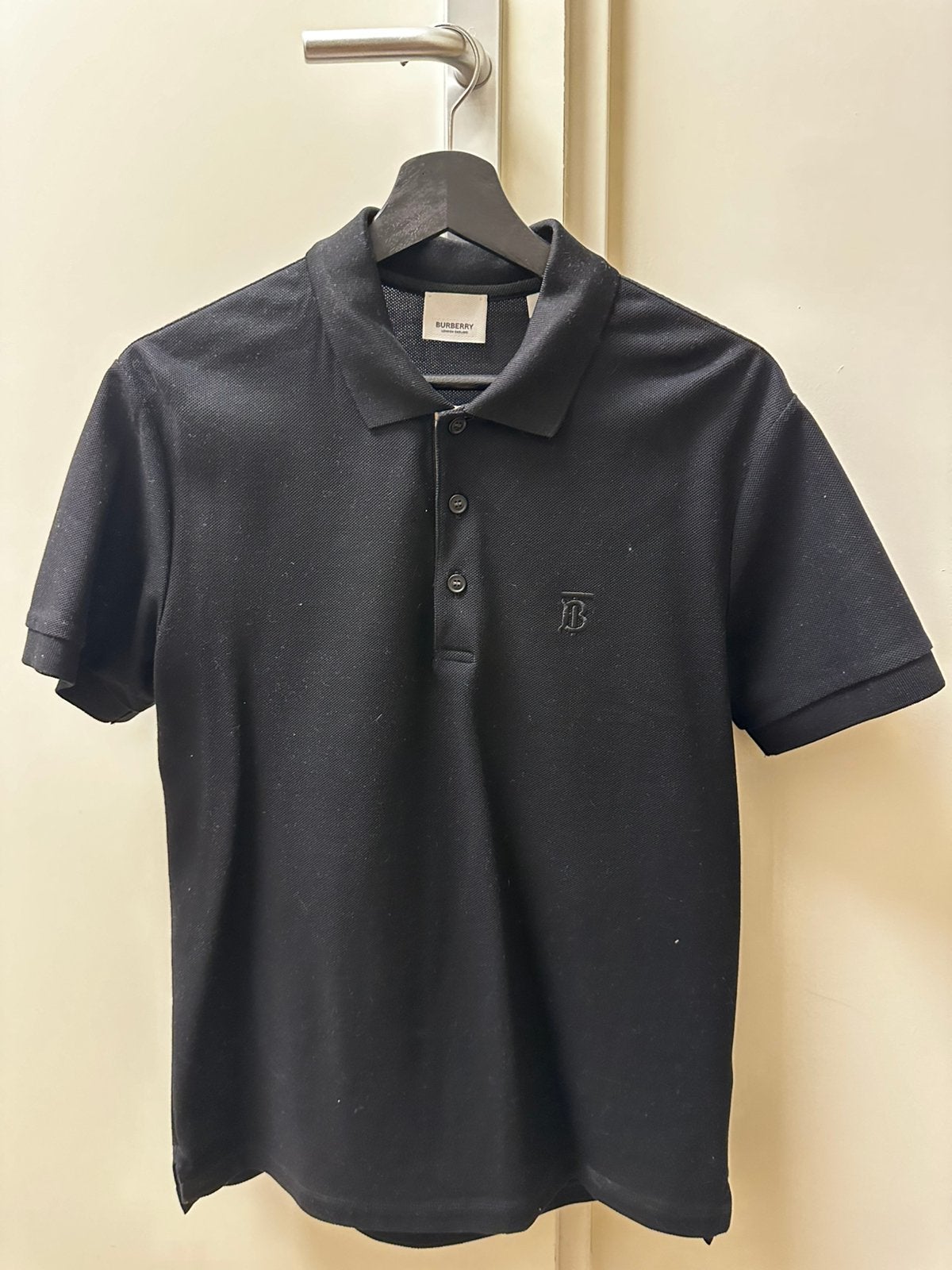 Burberry polo S, Kleding | Heren, Polo's, Ophalen, Zo goed als nieuw, Maat 46 (S) of kleiner, Zwart