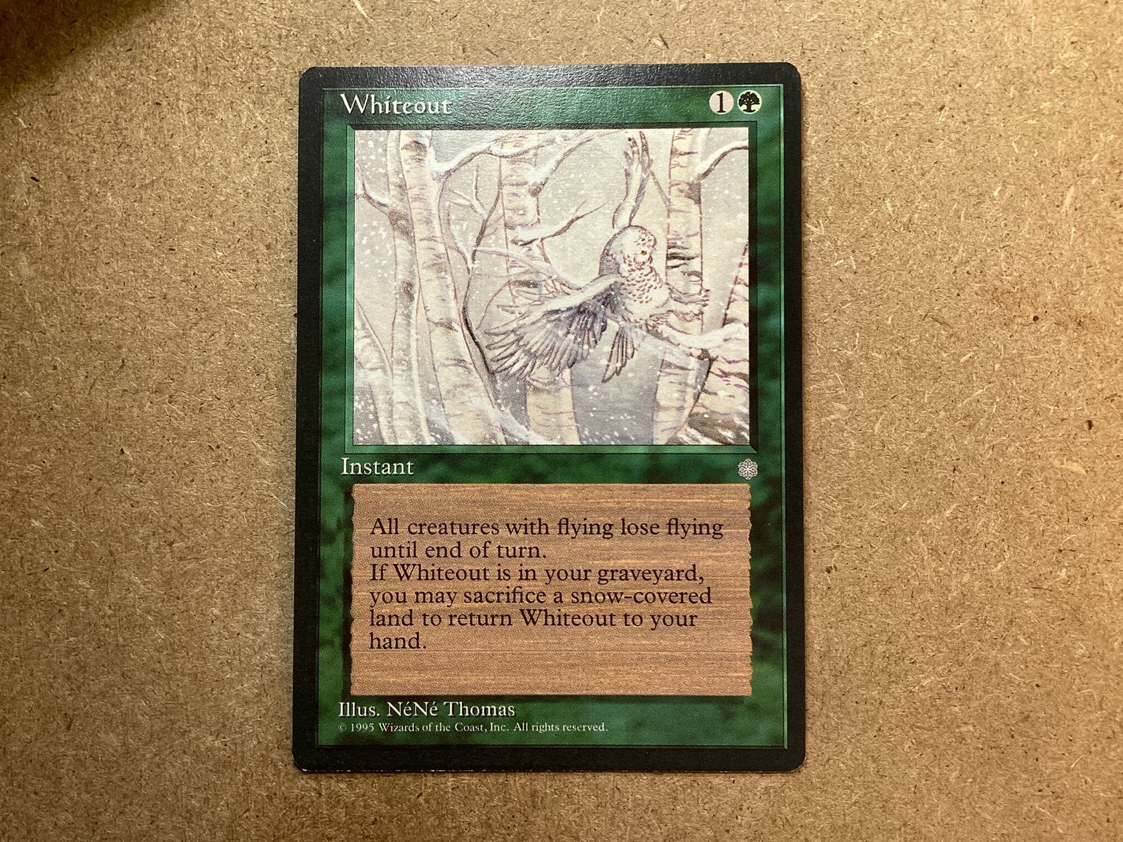 1x Whiteout (Near Mint), Ophalen of Verzenden, Zo goed als nieuw, Losse kaart