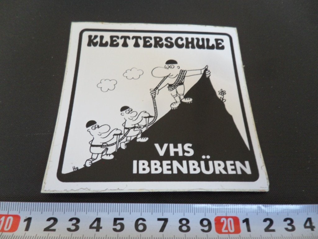 sticker kletterschule vhs ibbenbüren duitsland strip berg kl, Ophalen, Zo goed als nieuw