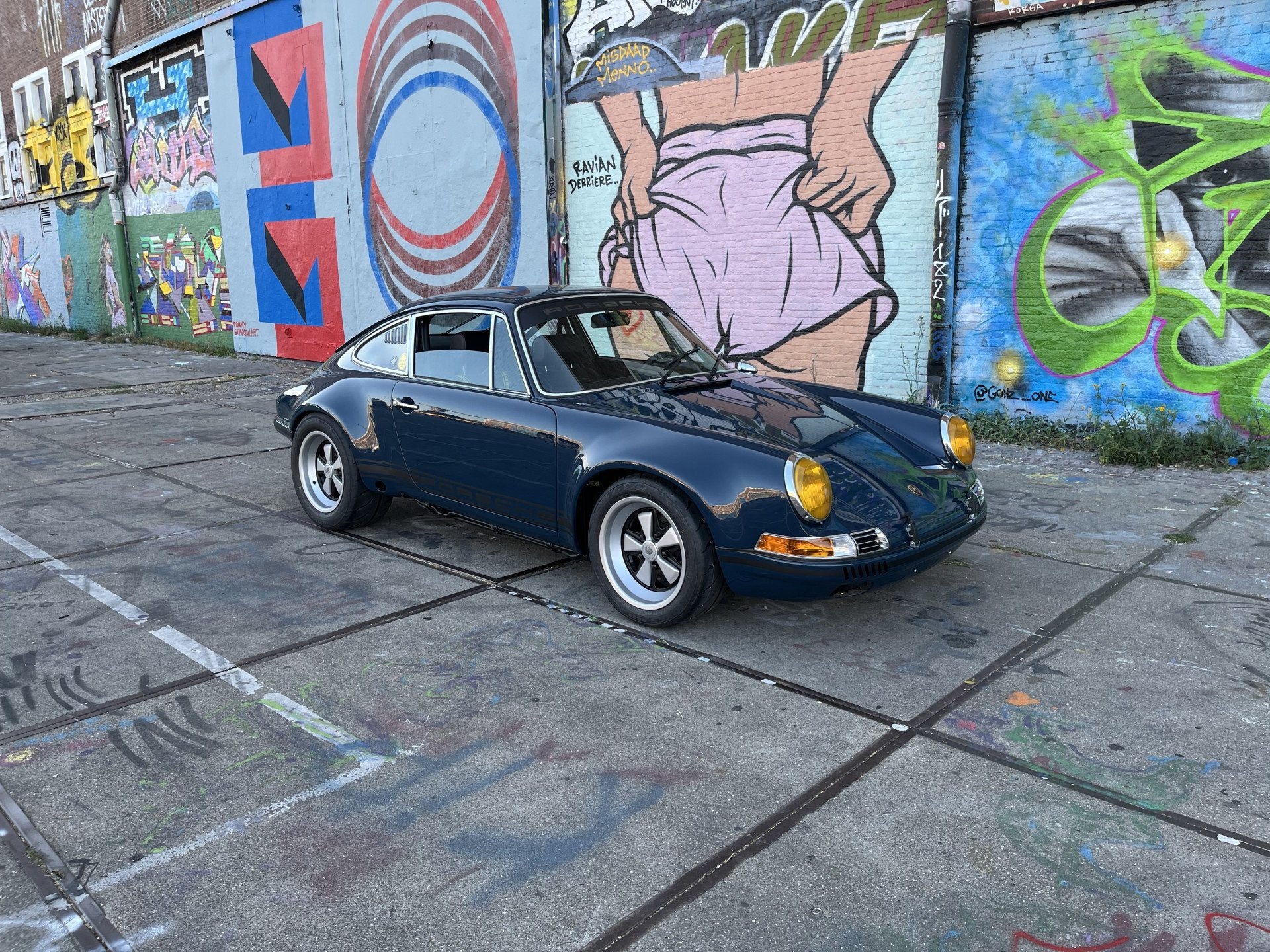Porsche 911 3.2 Coupé G50 Backdate (bj 1987), Auto's, Gebruikt, Zwart, 1188 kg, Blauw