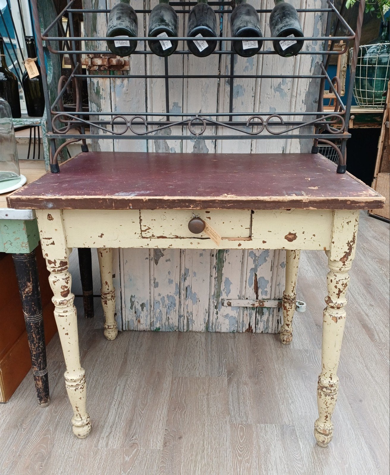 Frans brocante tafeltje met lade, Antiek en Kunst, Curiosa en Brocante, Ophalen