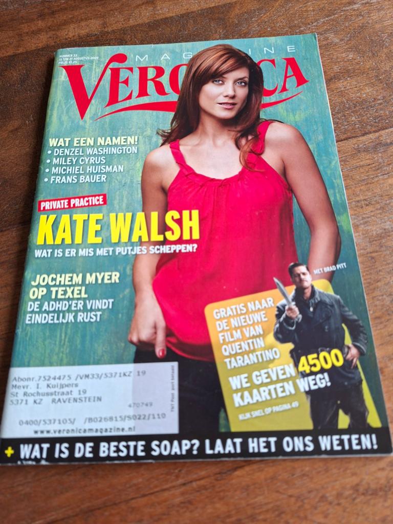 Veronica Magazine 33 - 2009 - Kate Walsh, Verzamelen, Ophalen of Verzenden