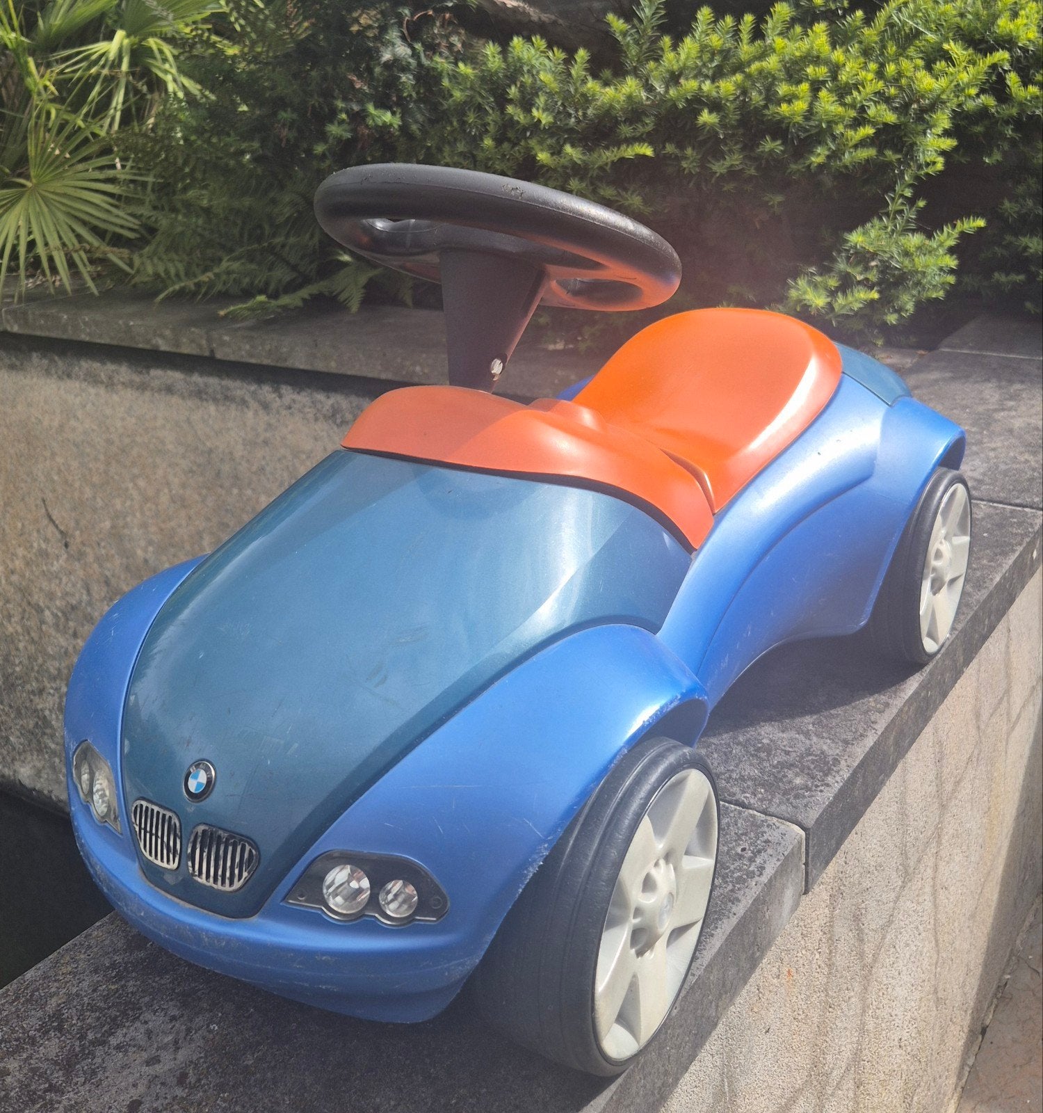 BMW Loopauto Blauw/Oranje, Ophalen, Gebruikt