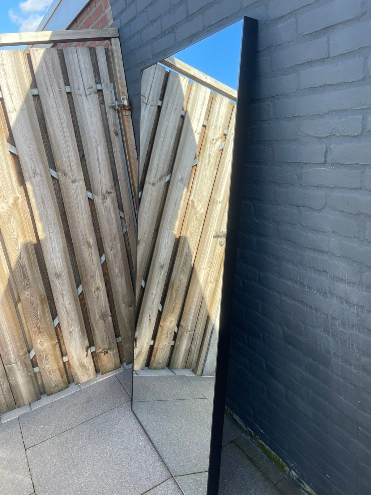 Zwarte spiegel Karwei 180x80, Huis en Inrichting, Ophalen, Zo goed als nieuw, 75 tot 100 cm, 150 tot 200 cm