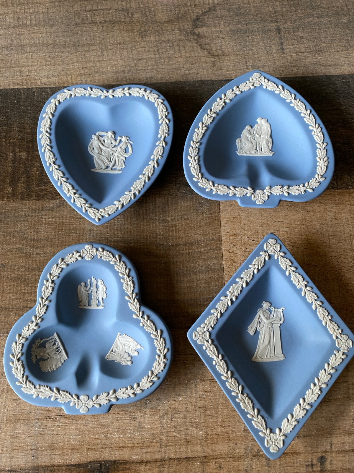 Set van 4 Wedgwood Jasperware schaaltjes - Diverse vormen, Ophalen of Verzenden