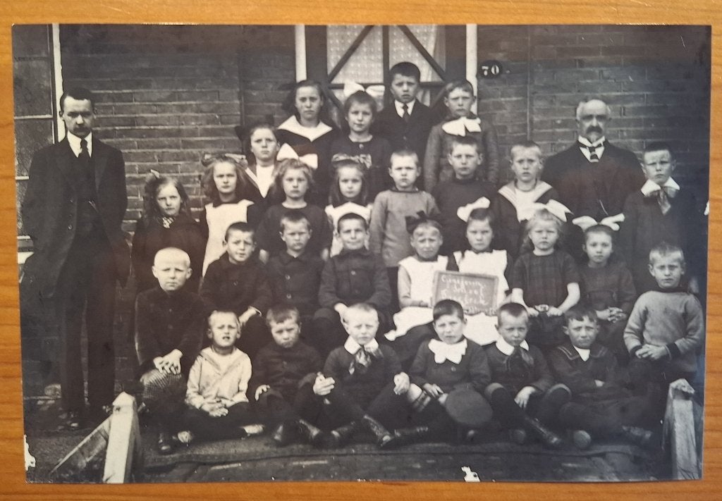 foto Lagere school in Treebeek - 1921, Verzenden, Foto, Nieuw, Voor 1940