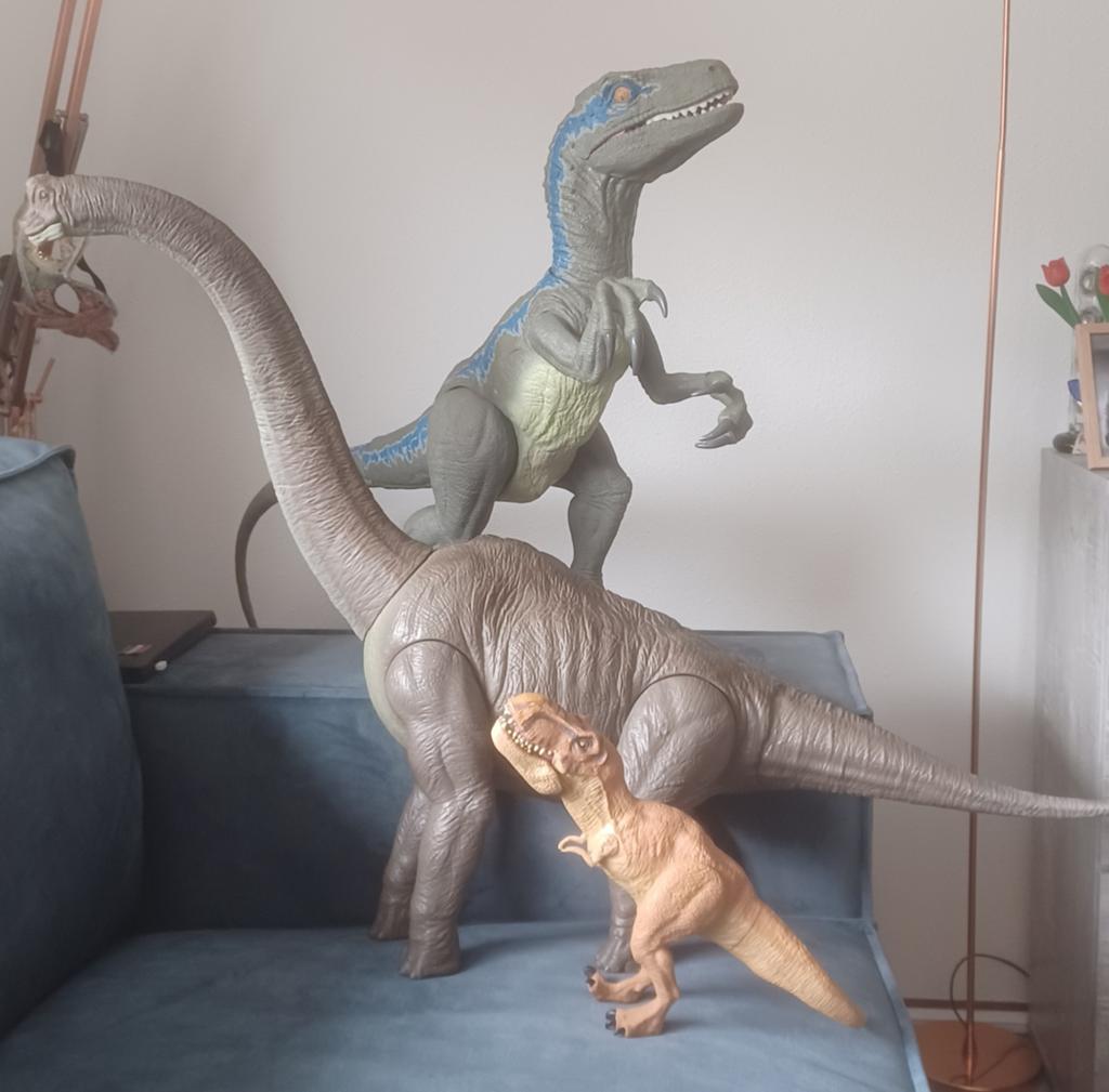 Leuke Dino's van de film Jurassic World Raptor Bachosaurius, Ophalen
