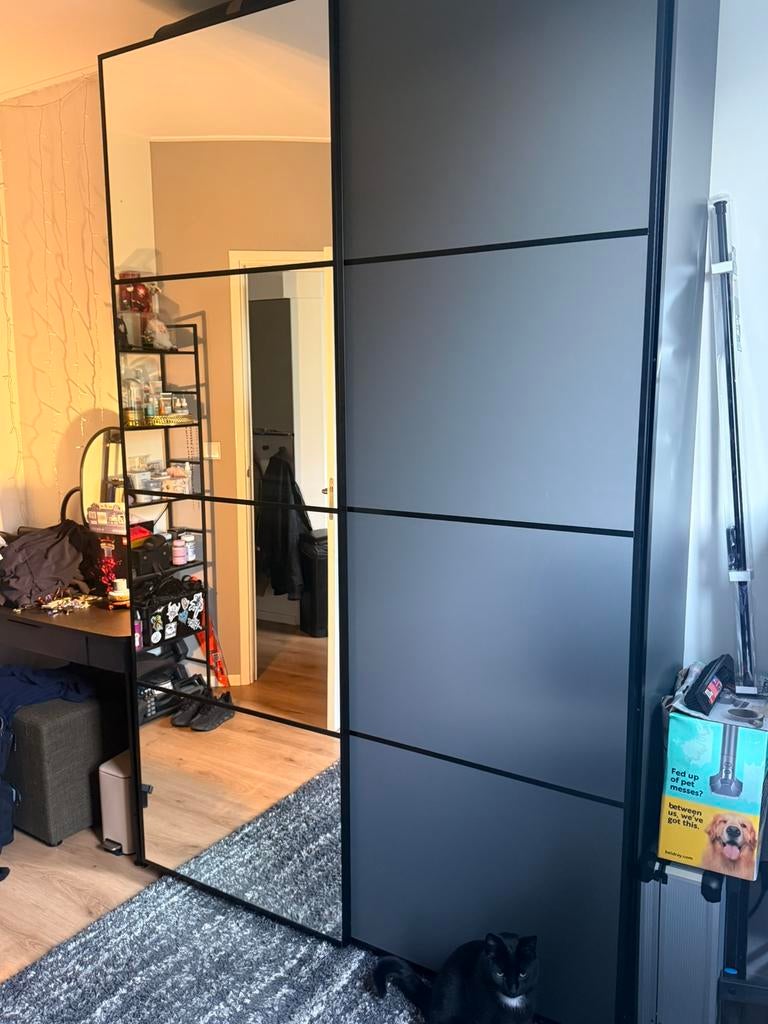 IKEA MEHAMN / AULI kledingkast, Huis en Inrichting, Met deur(en), Strak, 200 cm of meer, Ophalen of Verzenden