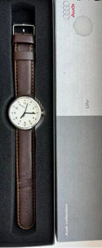Audi Collection Horloge ecru 3100499200 5Atm, Overige merken, Polshorloge, Ophalen of Verzenden, Leer