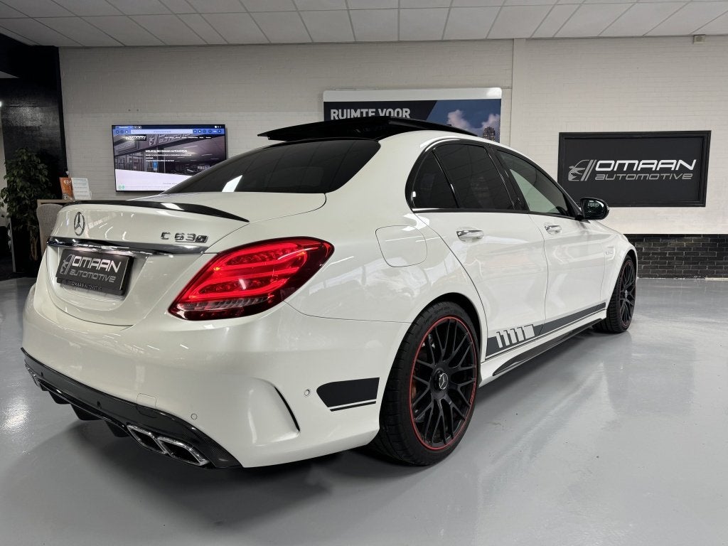 Mercedes-Benz C-Klasse C63 S 4.0 510PK AMG Edition 1 FULL OP, 1715 kg, Wit, Leder, Bedrijf