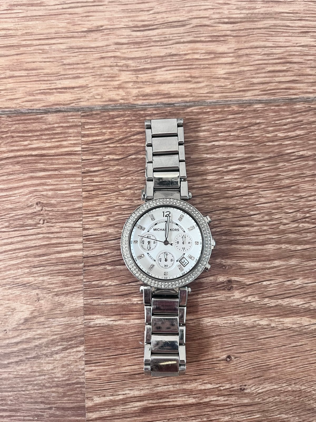 Orgineel Michael Kors horloge 5353, Overige merken, Gebruikt, Staal, Polshorloge