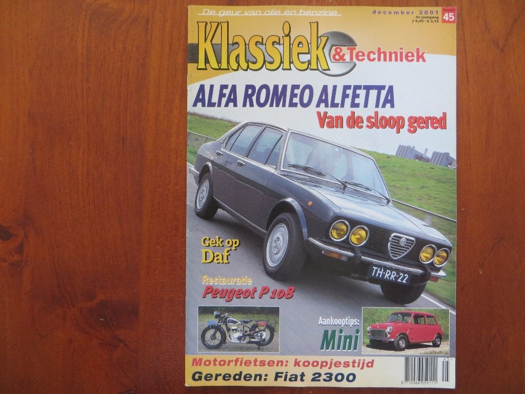 Klassiek & Techniek 45 Alfa Romeo Alfetta, Peugeot P108, Ophalen of Verzenden, Nieuw, Alfa Romeo