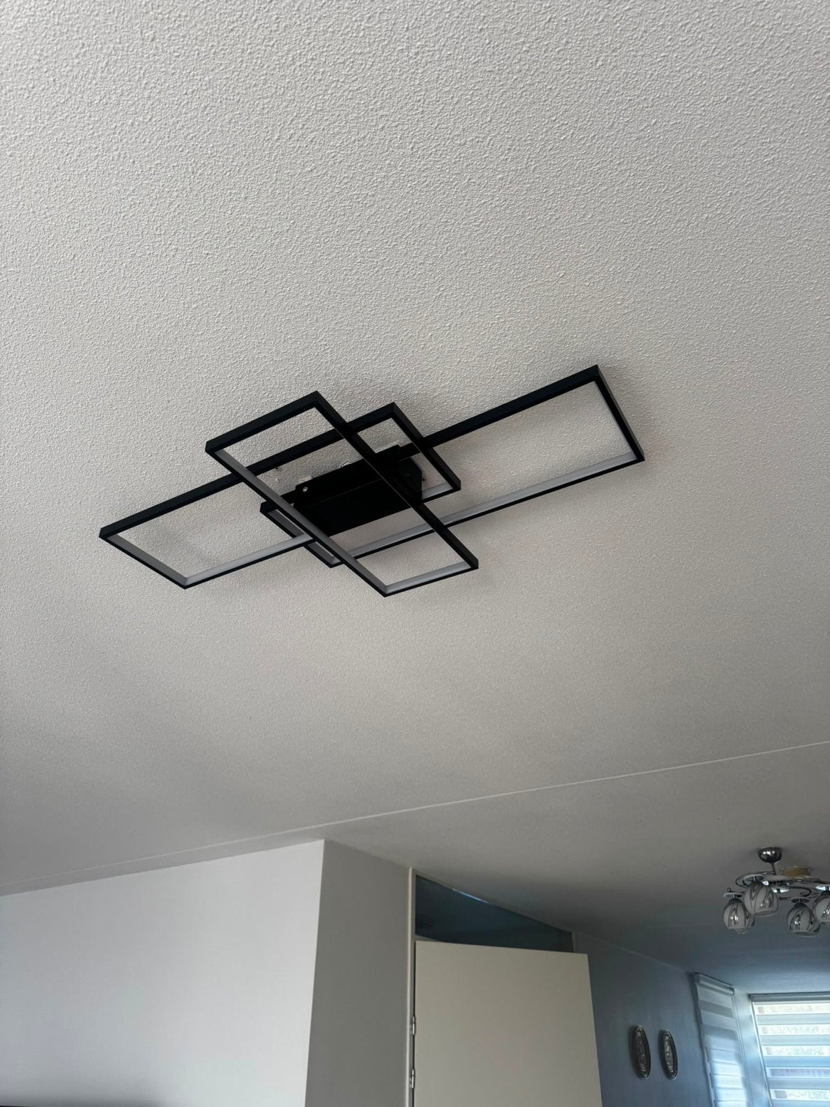 2x LED Dimbare Plafondlamp Modern Zwart 120W, Modern, Zwart, Ophalen of Verzenden, Plafondlamp