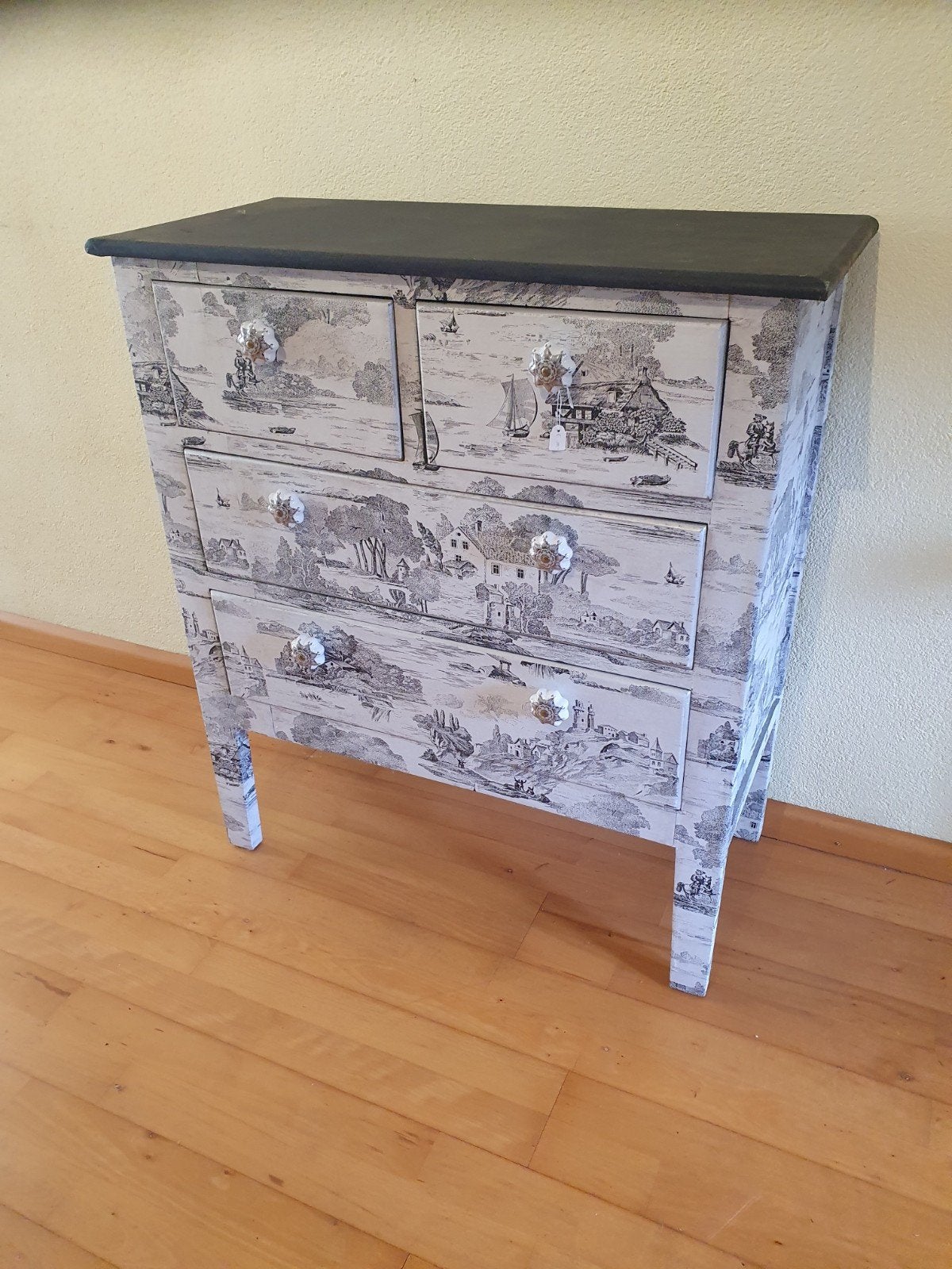Commode met 4 laden - 76x35x85 cm, Ophalen, Gebruikt, Klassiek, landelijk, 50 tot 100 cm