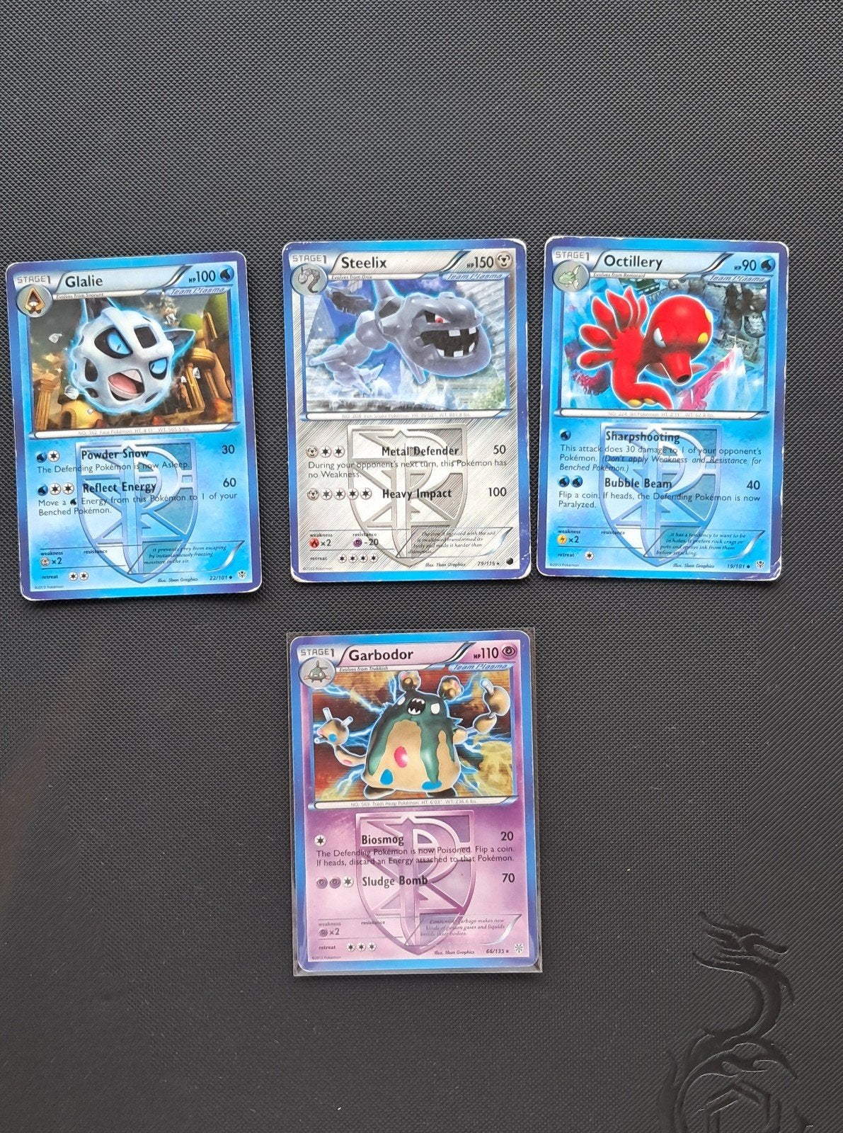 Pokémon Team Plasma Kaarten Lot - Glalie, Steelix, Octillery, Ophalen of Verzenden, Meerdere kaarten