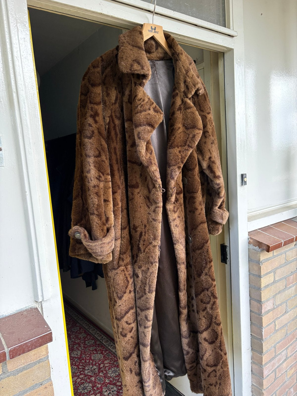 Dames Bontjas met Luipaardprint - Made in Frankrijk, Ophalen of Verzenden, Zo goed als nieuw, Maat 38/40 (M), Bruin