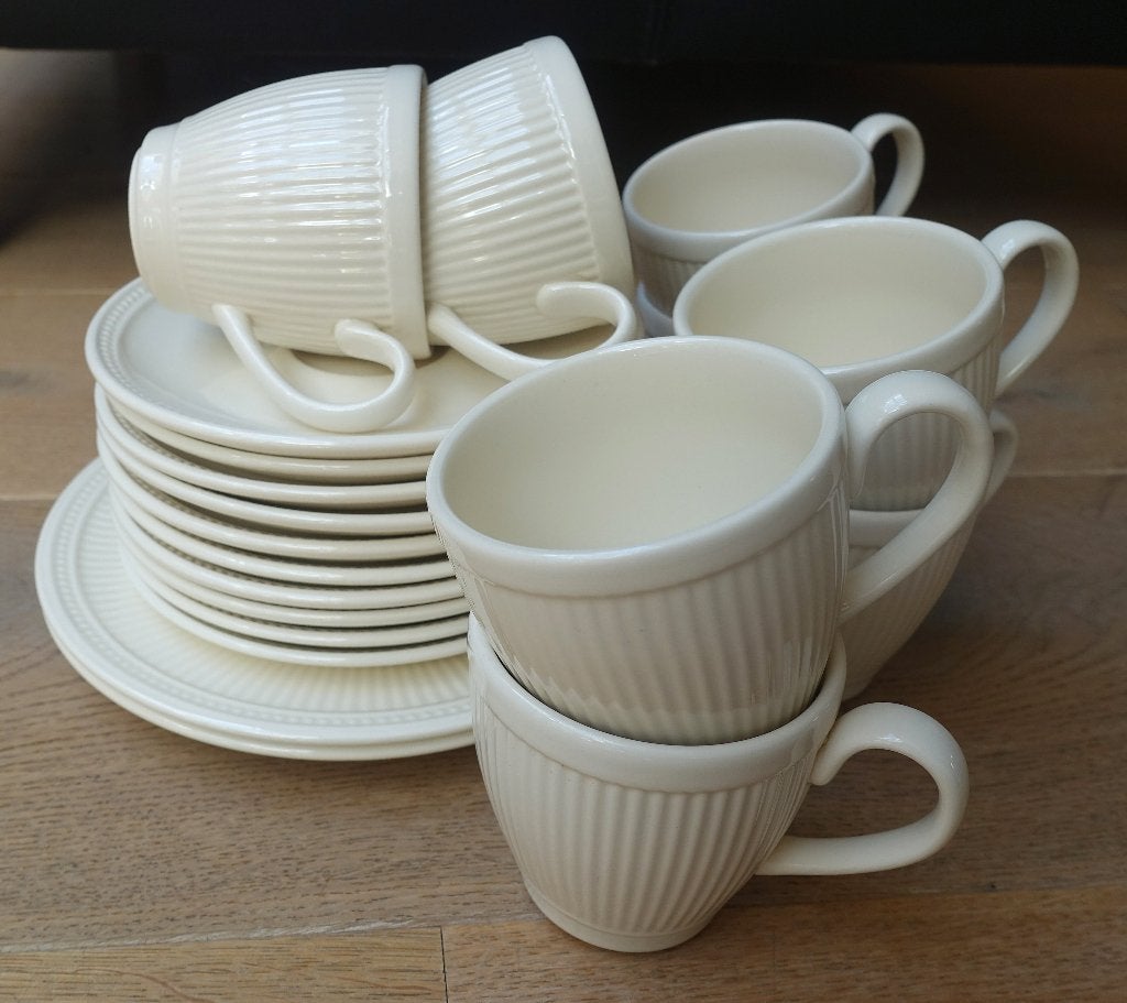 TK: Servies Wedgewood Windsor, 8 kopjes en schotels, Ophalen, Overige typen, Zo goed als nieuw, Wedgwood