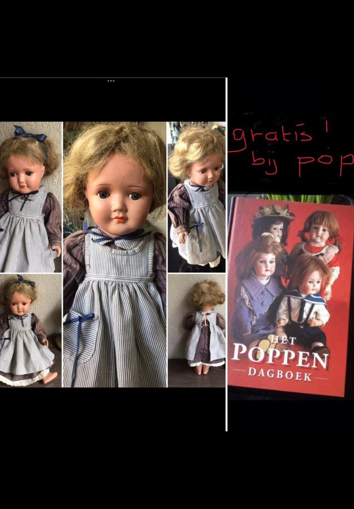 🌿 Pop,Kathe Kruse,🌿”ANTIEK/OUDE POP MET GRATIS BOEK!”🌿, Verzenden