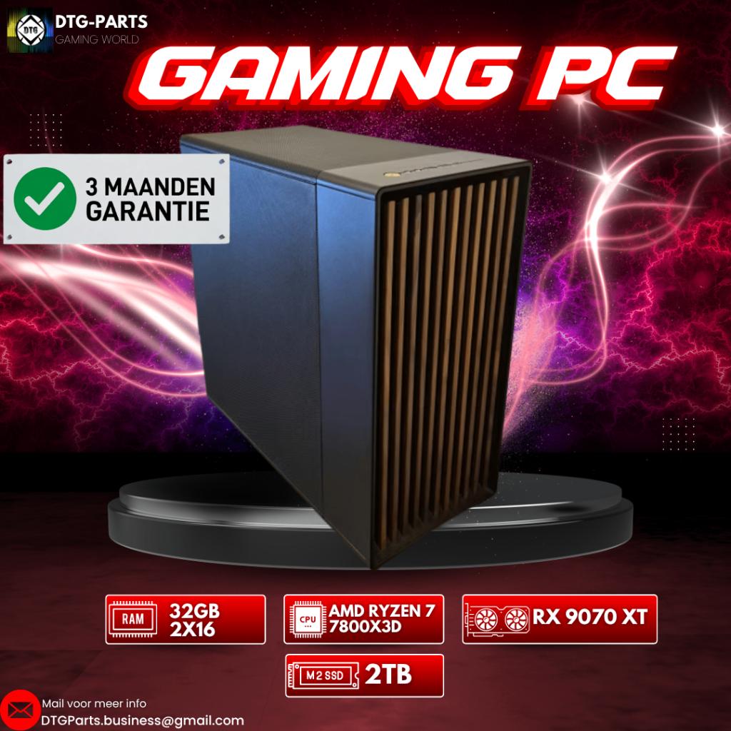 Gaming PC // RX 9070 XT & AMD Ryzen 7 7800X3D, Ophalen, 7604 HM, 32 GB, DTGParts.Business@gmail.com