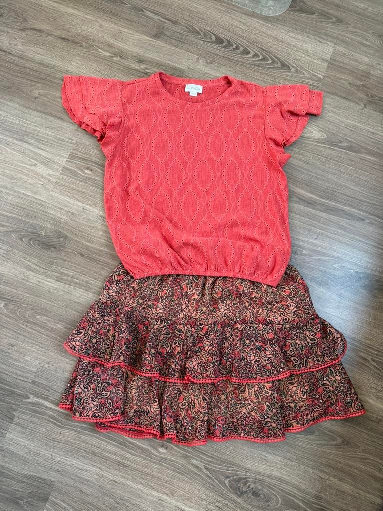 Set rok en shirt cottonclub maat L/XL, Ophalen of Verzenden, Zo goed als nieuw, Maat 46/48 (XL) of groter, Onder de knie