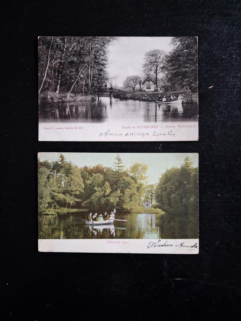 2 oude kaarten van Olterterp., Ophalen of Verzenden, Voor 1920, Gelopen