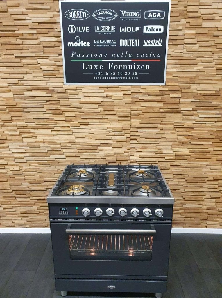 🔥Boretti Fornuis 80cm antraciet + rvs 1 elektrische oven, Niet ingevuld, 60 cm of meer, Niet ingevuld, Ophalen of Verzenden