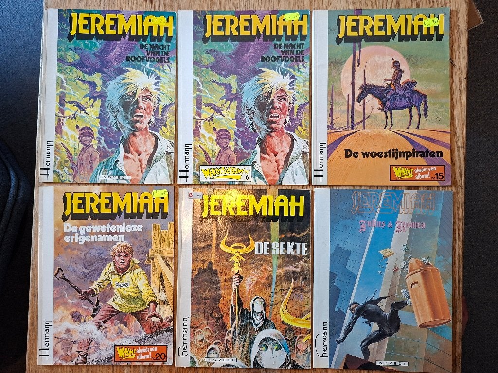 Jeremiah 6x Hermann deel 1 2 3 6 12 ook los te koop of ruil, Gelezen, Meerdere stripboeken, Hermann, Ophalen of Verzenden