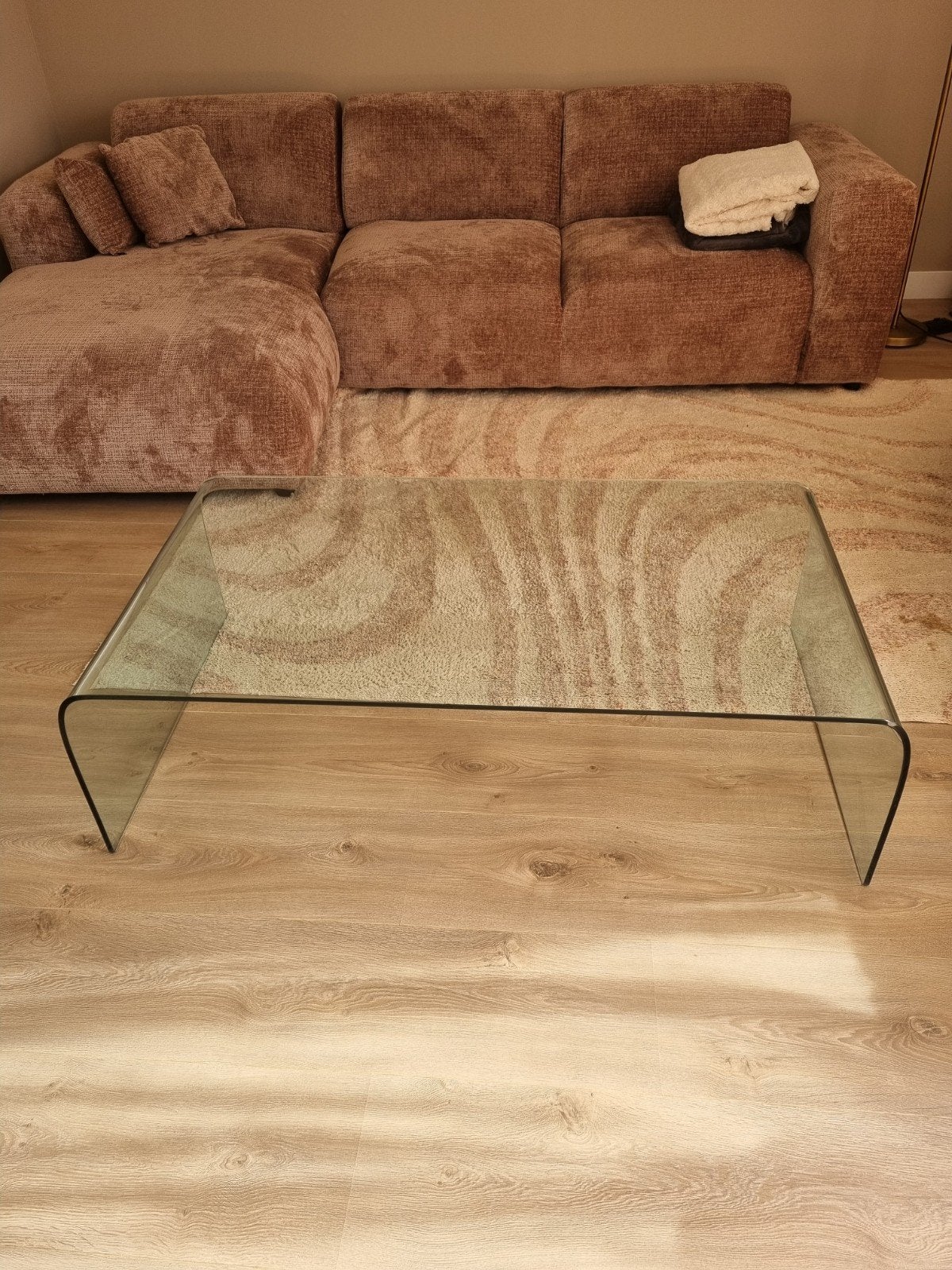 Glazen vintage tafel 12070, Ophalen, 100 tot 150 cm, 50 tot 100 cm, Glas