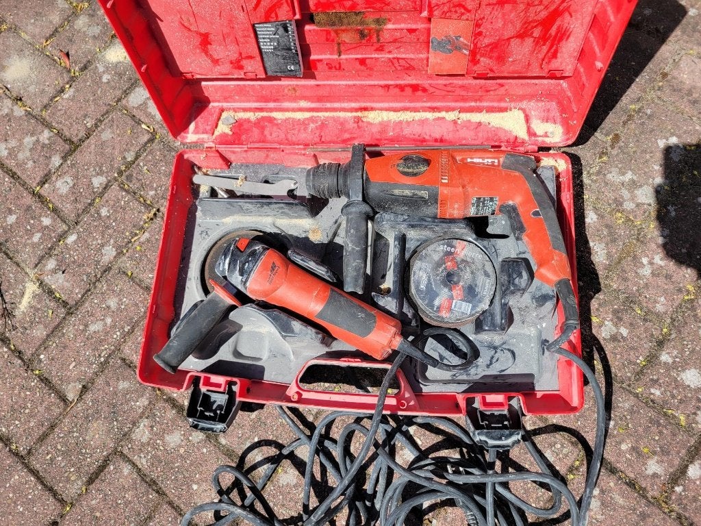 SET boorhamer HILTI TE2 en slijptol HILTI DAG 125 S, Ophalen, Gebruikt, 600 watt of meer, Boor- en/of Breekhamer