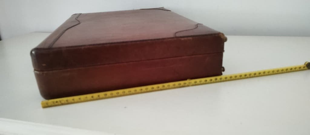 K683 Lederen kantoorkoffer de GROTE TAS Amsterdam, 2e hands, Gebruikt, Ophalen of Verzenden, De GROTE TAS