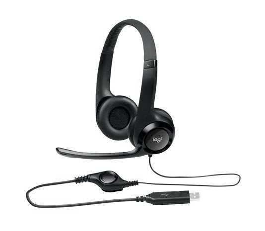 Computer Headset Logitech H390 USB Noice Cancelling Mic, Computers en Software, Headsets, Logitech, Nieuw, On-ear, Ophalen of Verzenden