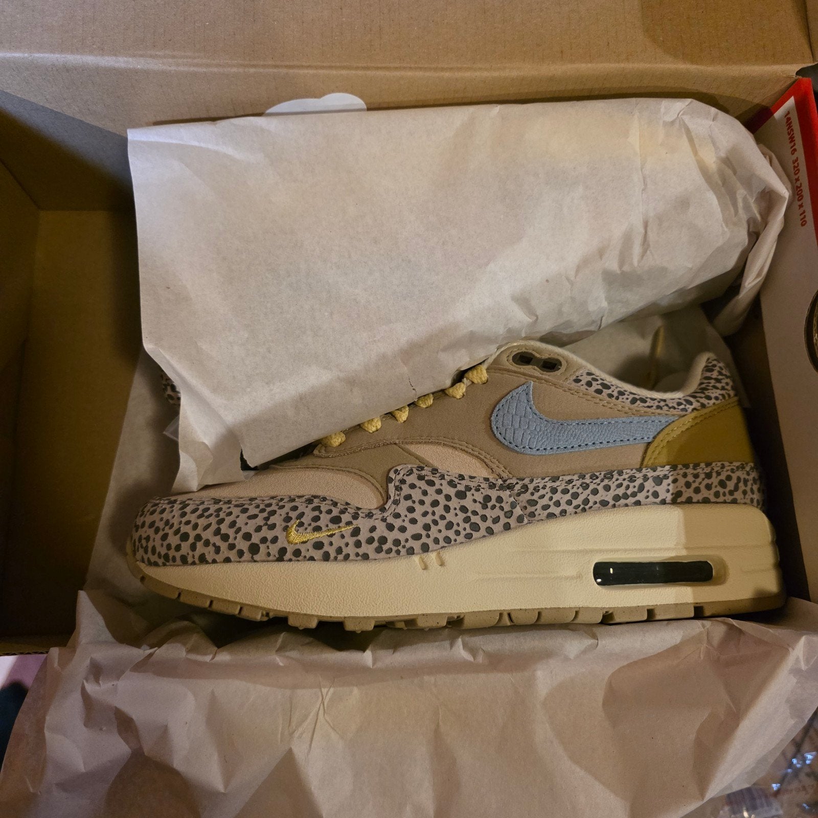 Nike Air Max 1 Safari Cobblestone Worn Blue (DV3027-001), Beige, Nike, Nieuw, Ophalen of Verzenden