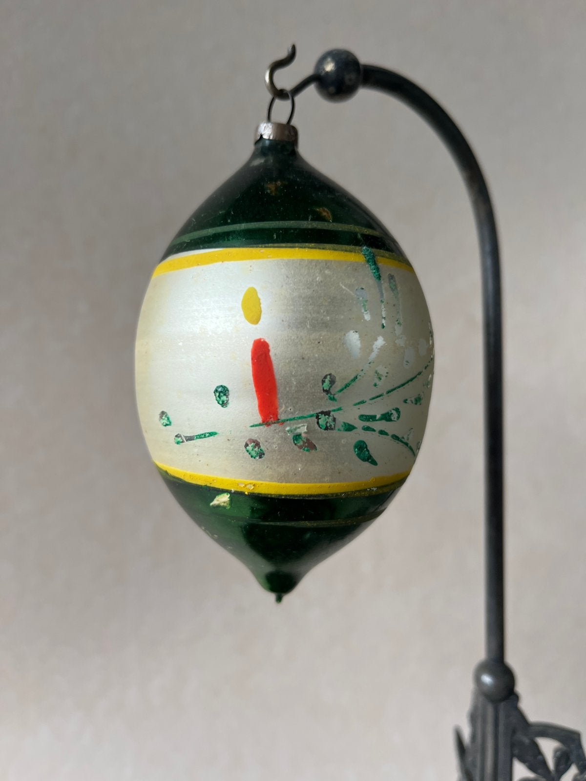 Oude glazen kerstbal (nr 41), Diversen, Kerst, Gebruikt, ., Ophalen of Verzenden, .