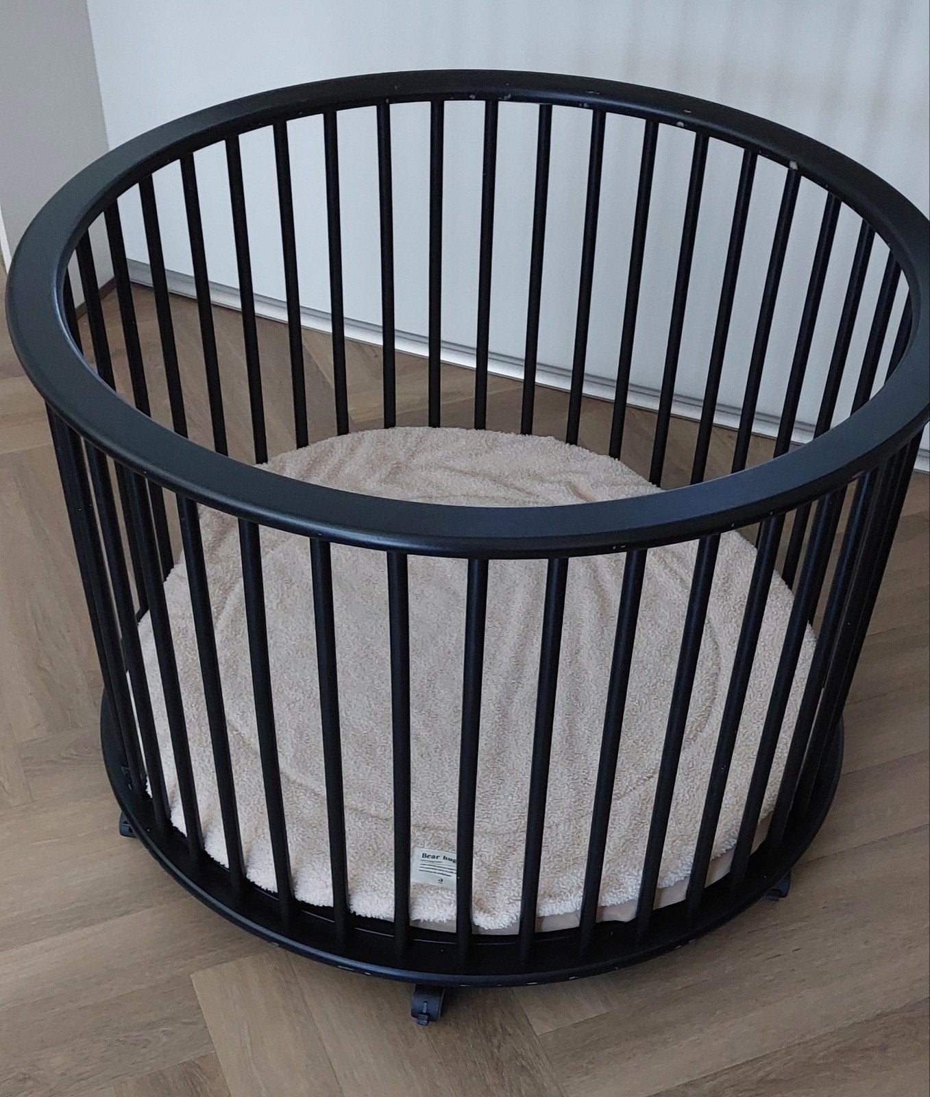 Bopita ronde box (zwart), Kinderen en Baby's, Ophalen, Gebruikt, Rond, Boxkleed